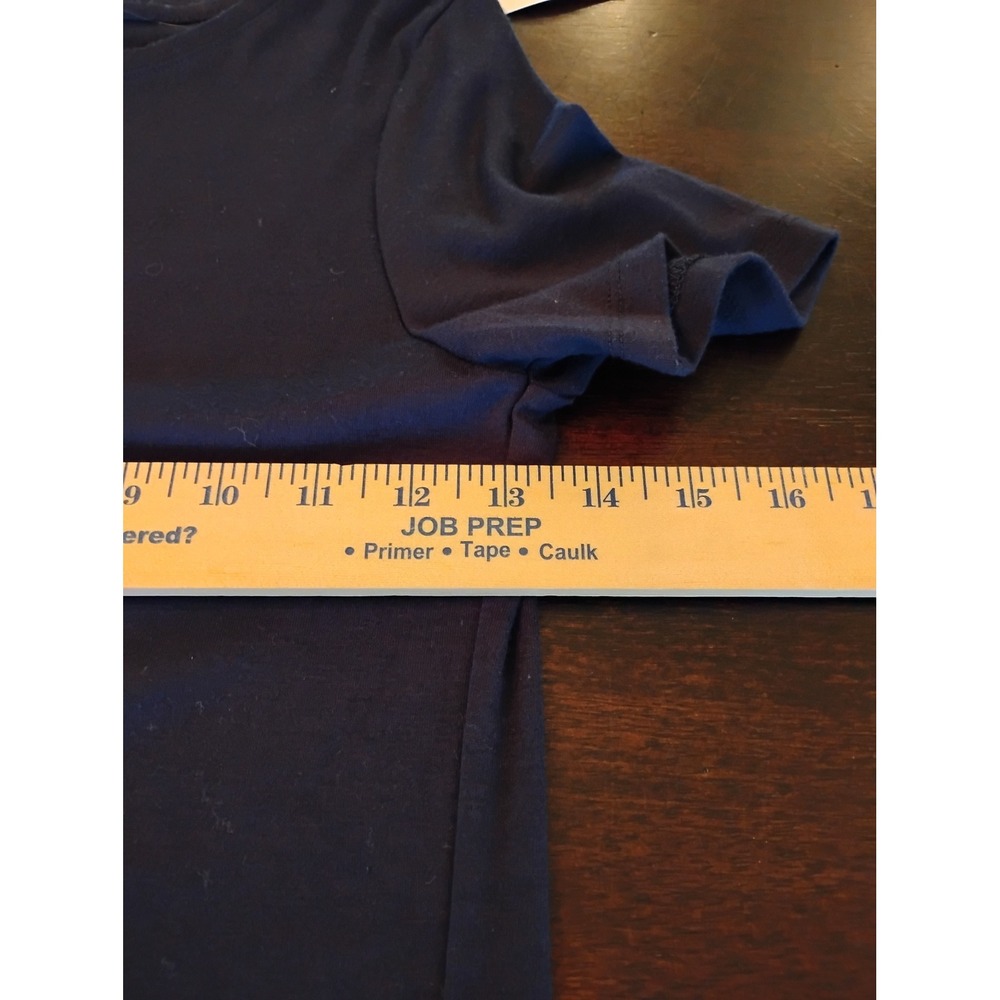 A New Day Navy Blue Pima Cotton Modal Blend Short Sleeve T-Shirt XS NWT - Picture 6 of 7
